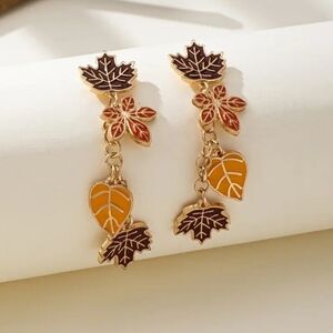 Maple Leaf Tassel Earrings